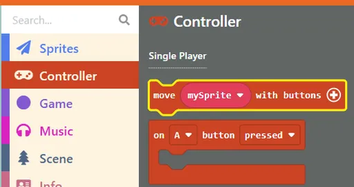 Snapshot from Makecode