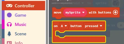 Snapshot from Makecode