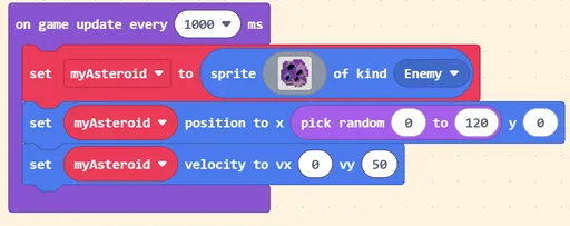 Snapshot from Makecode