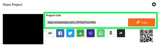 Snapshot from Makecode